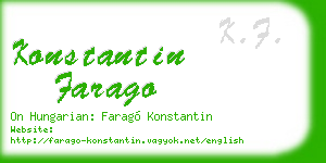 konstantin farago business card